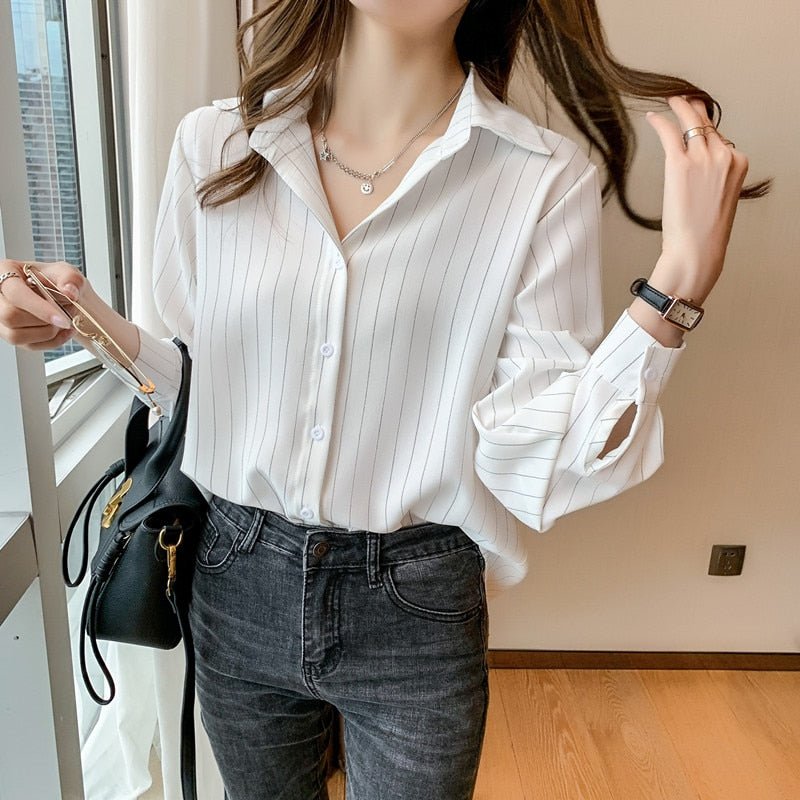 Camisa Feminina Social Listrada - Loja Luniva