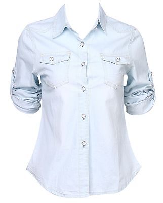 Camisa Jeans Feminina Social - Loja Luniva
