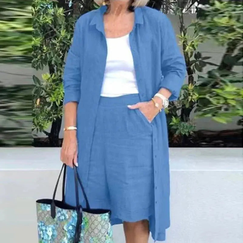Conjunto De Linho Feminino Abbia - Loja Luniva