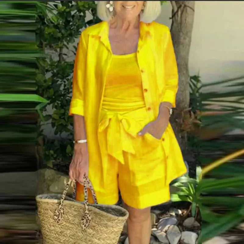 Conjunto De Linho Feminino Abbia - Loja Luniva