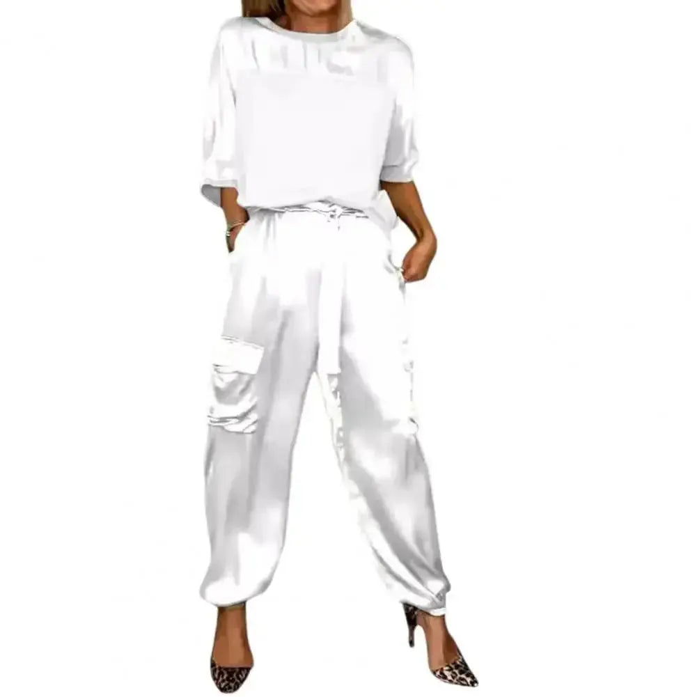 Conjunto Feminino de Cetim Liso - Loja Luniva