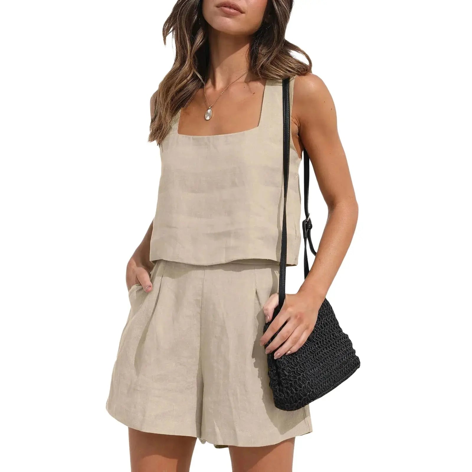 Conjunto Feminino Short e Blusa De Algodão - Loja Luniva