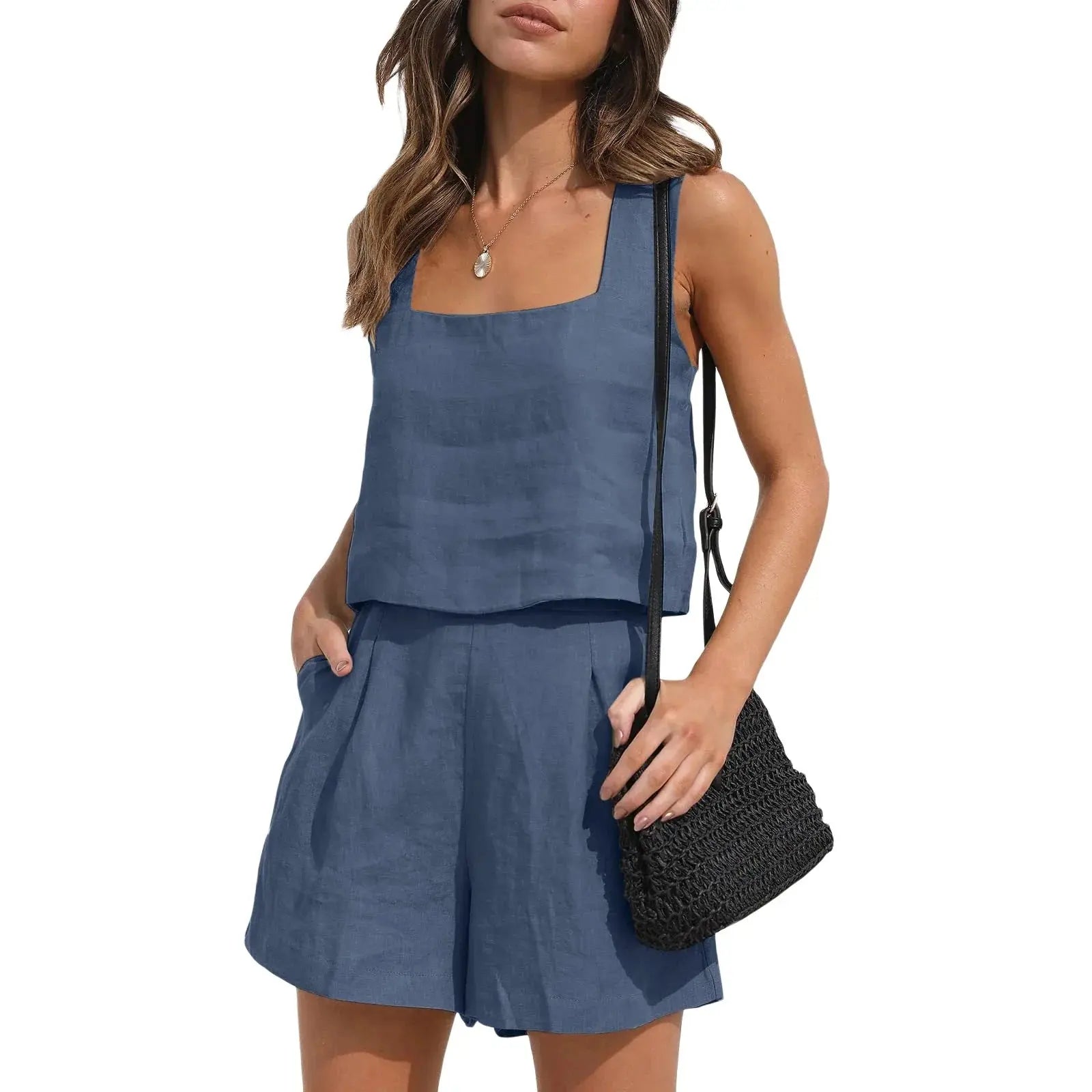 Conjunto Feminino Short e Blusa De Algodão - Loja Luniva