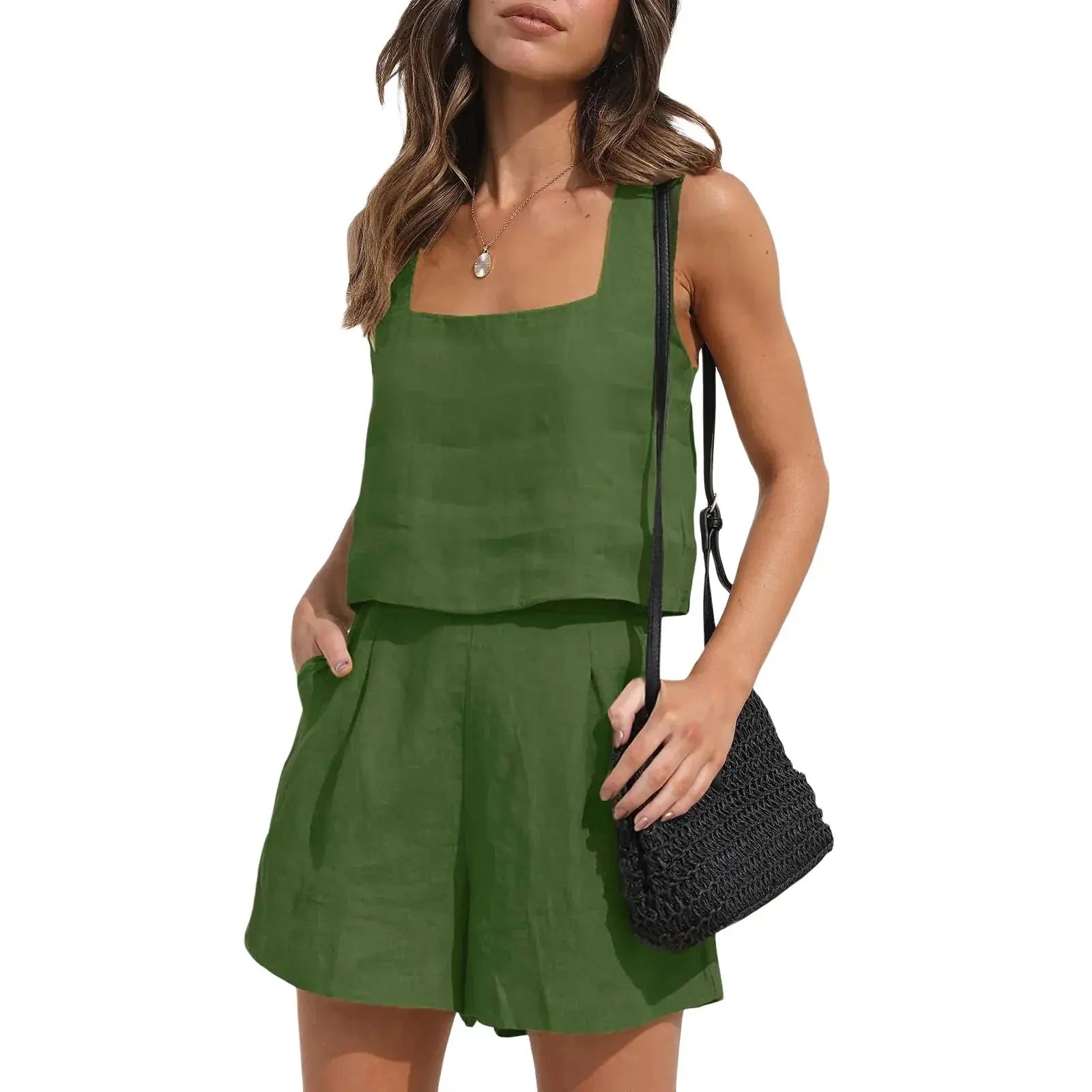 Conjunto Feminino Short e Blusa De Algodão - Loja Luniva