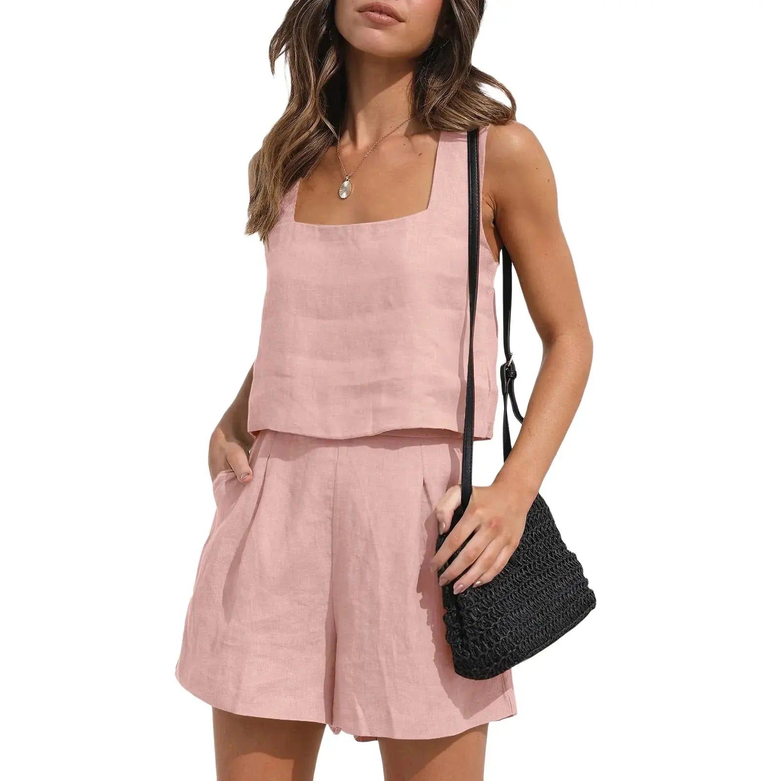 Conjunto Feminino Short e Blusa De Algodão - Loja Luniva