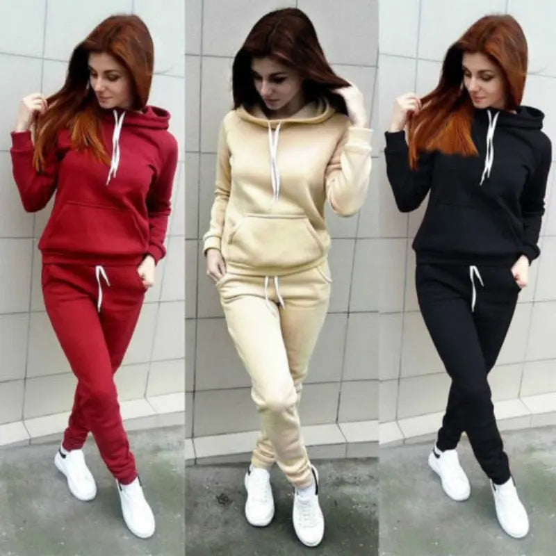 Conjunto Moletom Feminino Com Capuz - Loja Luniva