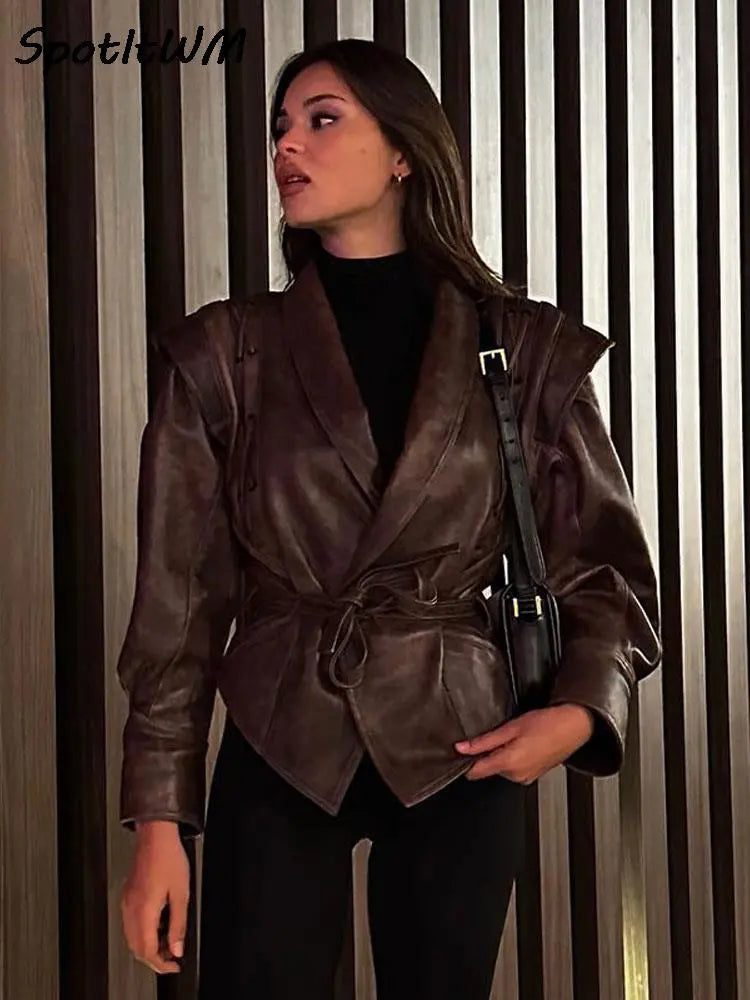 Jaqueta Feminina Couro Olive - Loja Luniva
