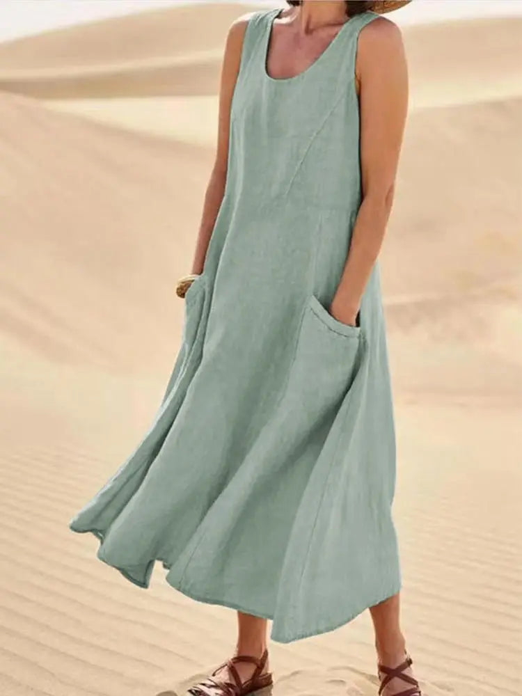 Vestido De Linho - Alicie - Loja Luniva