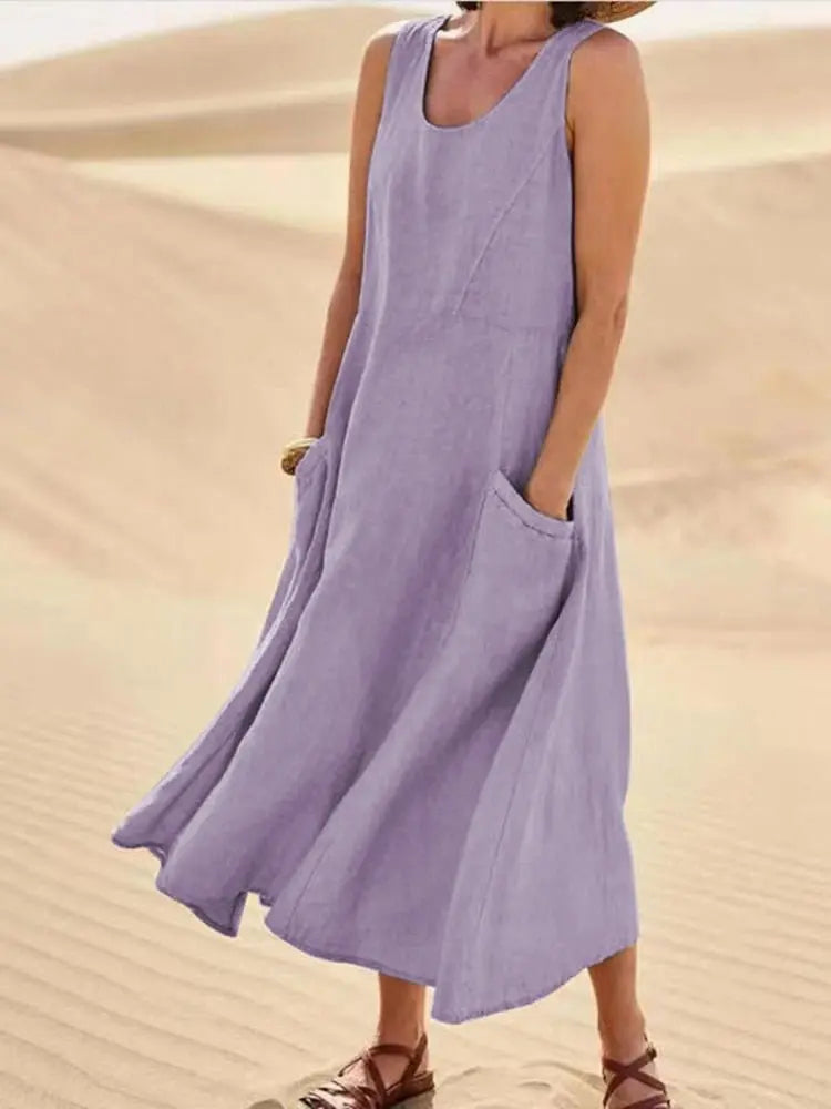 Vestido De Linho - Alicie - Loja Luniva