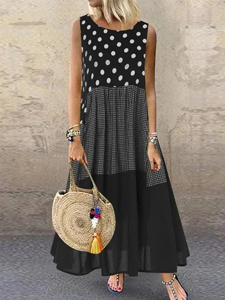 Vestido De Linho Estampado Livona - Loja Luniva