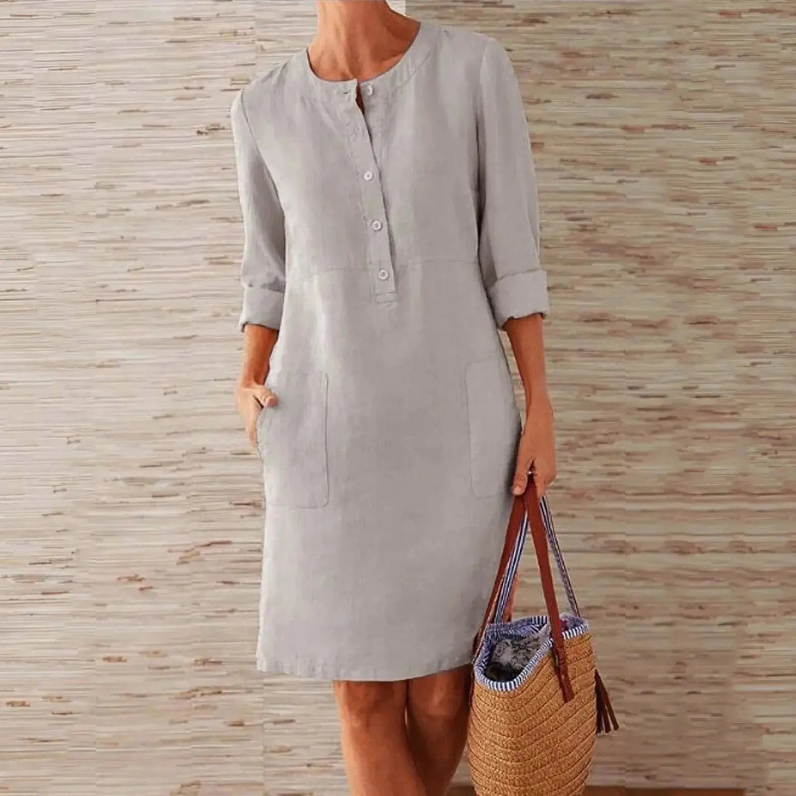 Vestido de Linho Feminino Kerlla - Loja Luniva