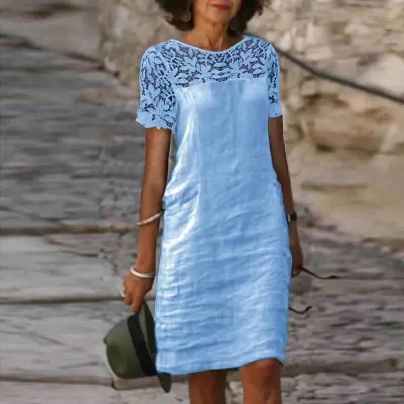 Vestido de Linho Feminino Ludimila - Loja Luniva