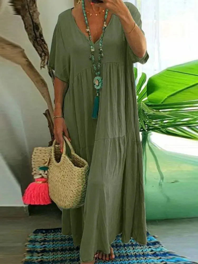 Vestido de Linho Leonita - Loja Luniva