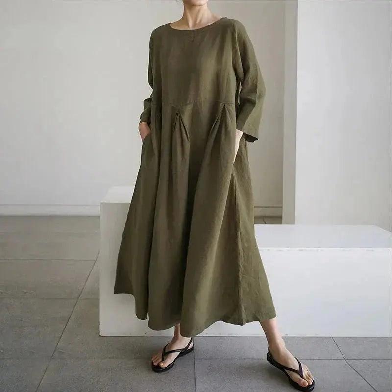 Vestido de Linho Longo - Loja Luniva