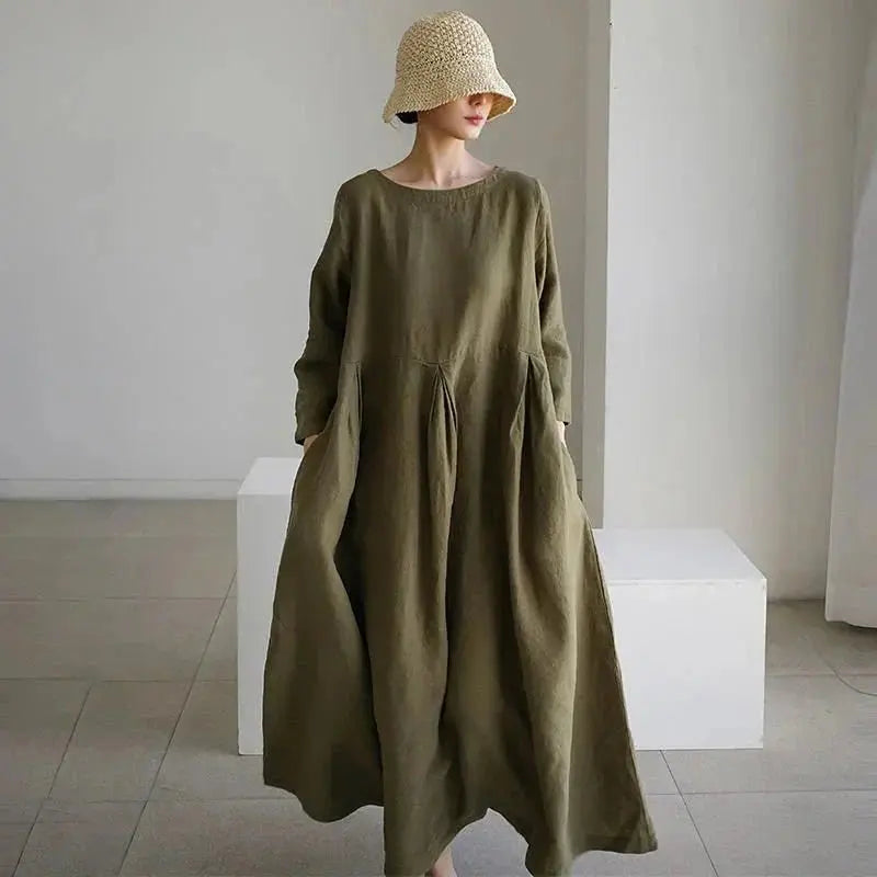 Vestido de Linho Longo - Loja Luniva