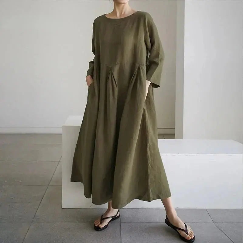 Vestido de Linho Longo - Loja Luniva