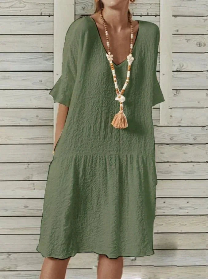 Vestido de Linho Mirian - Loja Luniva