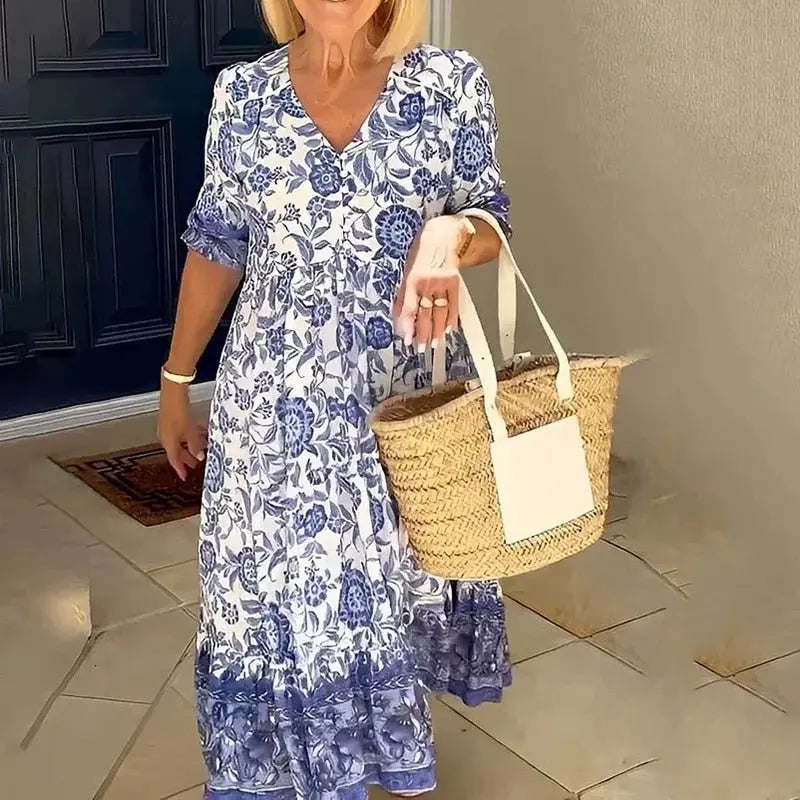 Vestido Estampado Helonis - Loja Luniva