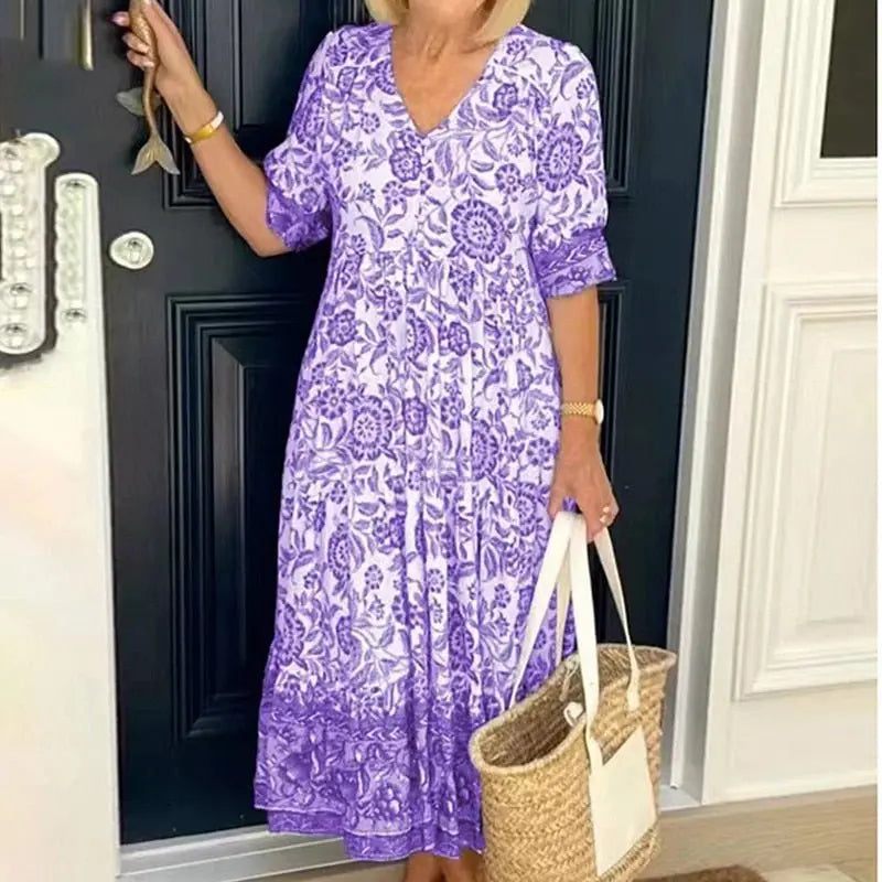 Vestido Estampado Helonis - Loja Luniva