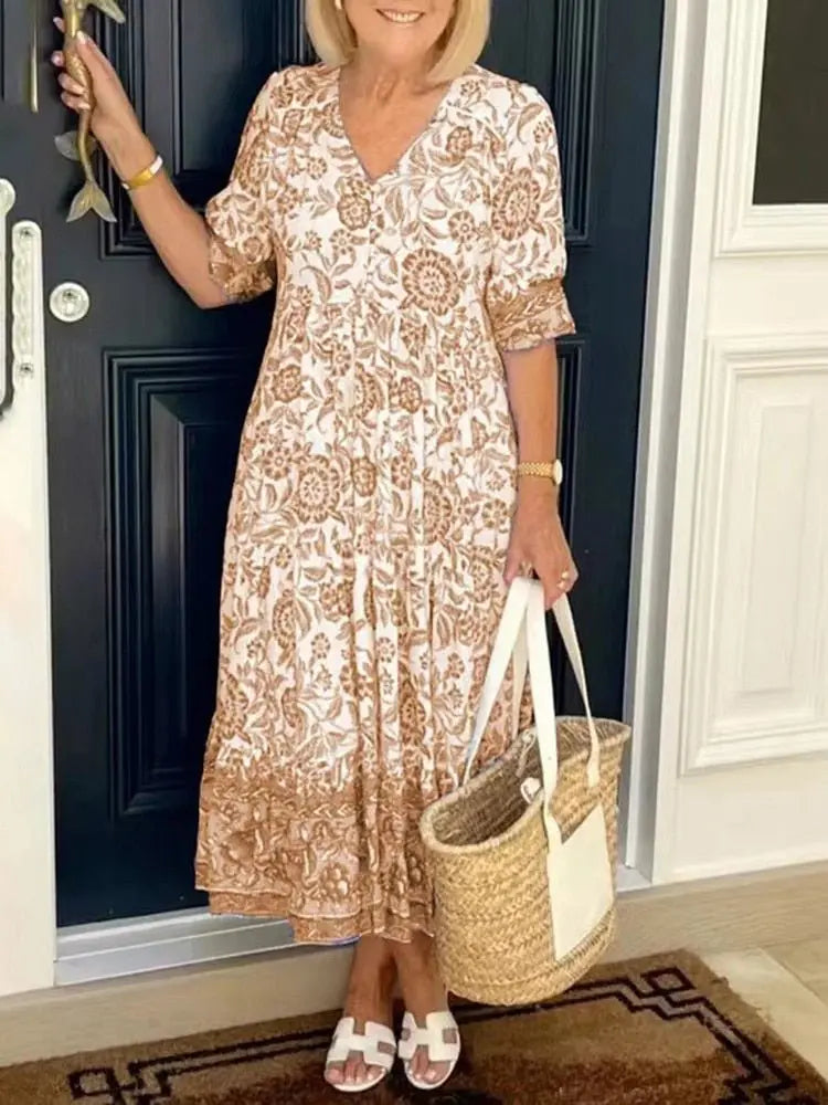 Vestido Estampado Helonis - Loja Luniva