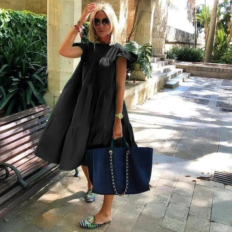Vestido Evasê Dina - Loja Luniva