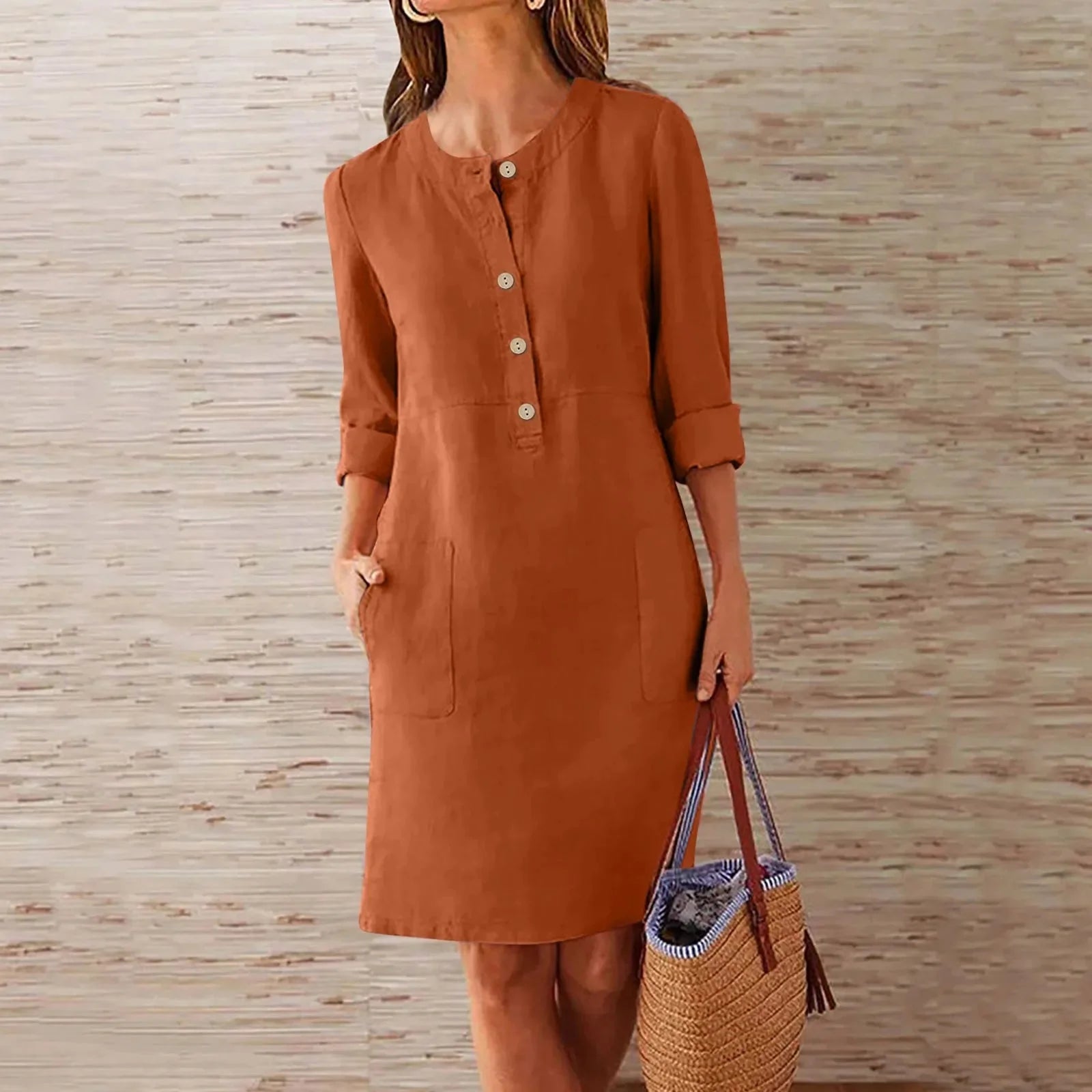 Vestido Feminino Casual com Botão Tattiane - Loja Luniva