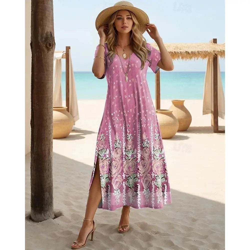 Vestido Feminino Casual Floral Quênia - Loja Luniva