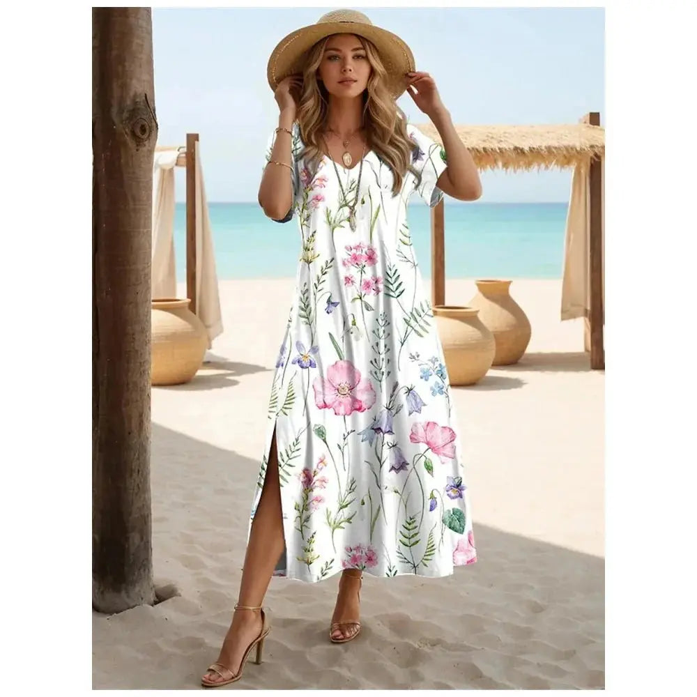 Vestido Feminino Casual Floral Quênia - Loja Luniva