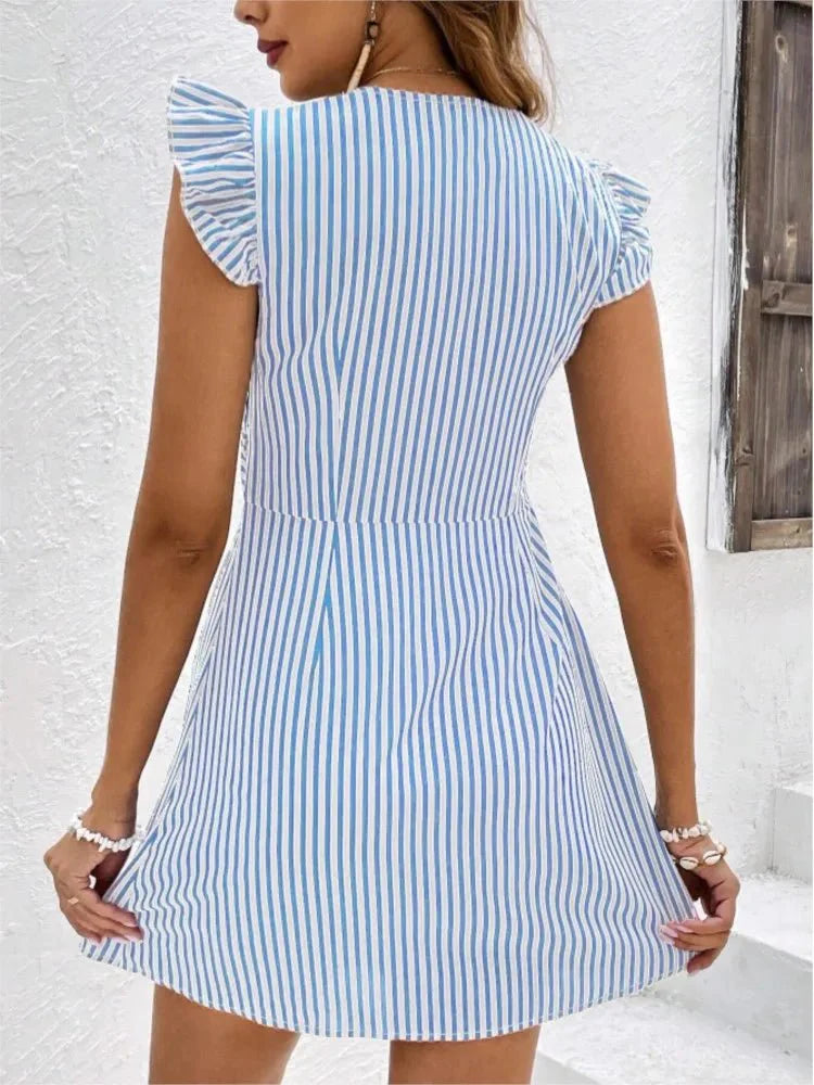 Vestido Feminino Curto com Gola V Talissa - Loja Luniva