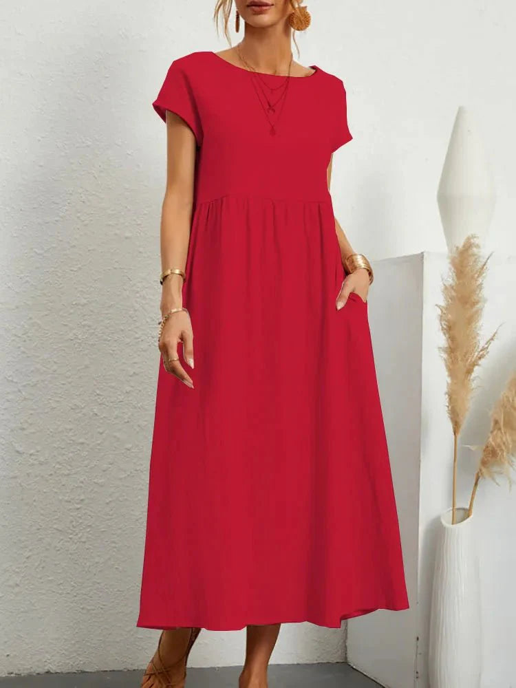 Vestido Feminino de Manga Curta Calíope - Loja Luniva