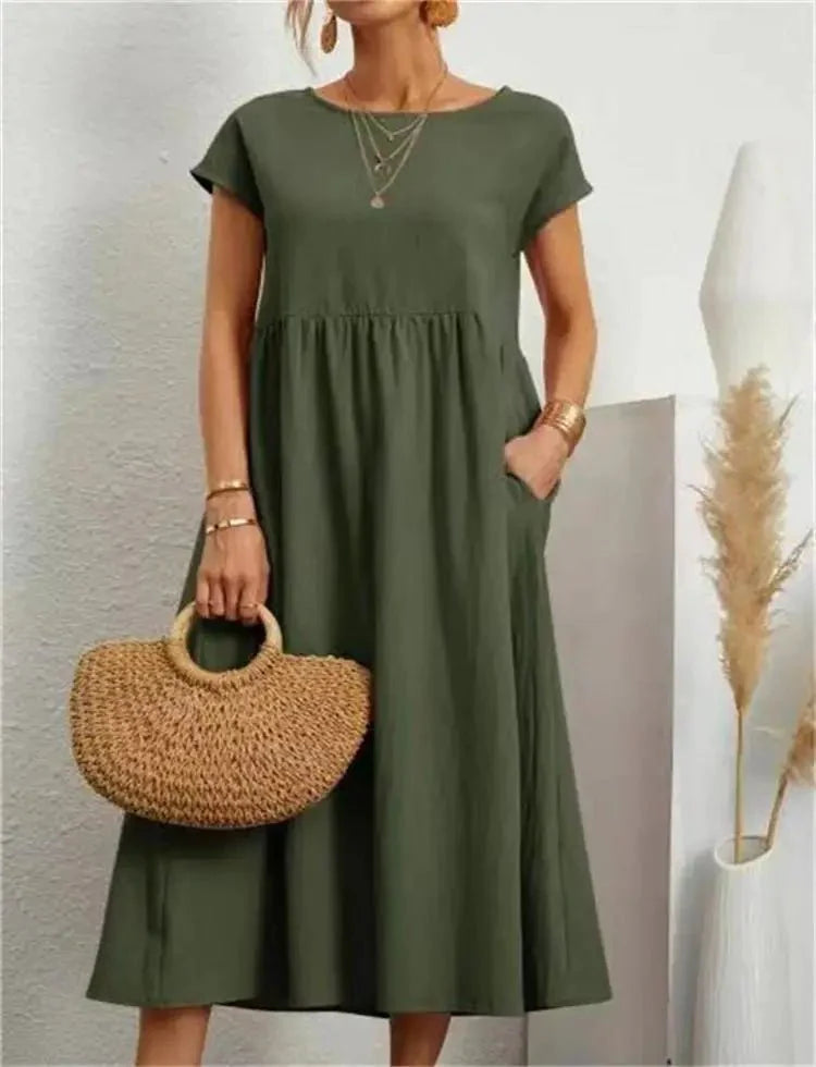 Vestido Feminino de Manga Curta Calíope - Loja Luniva