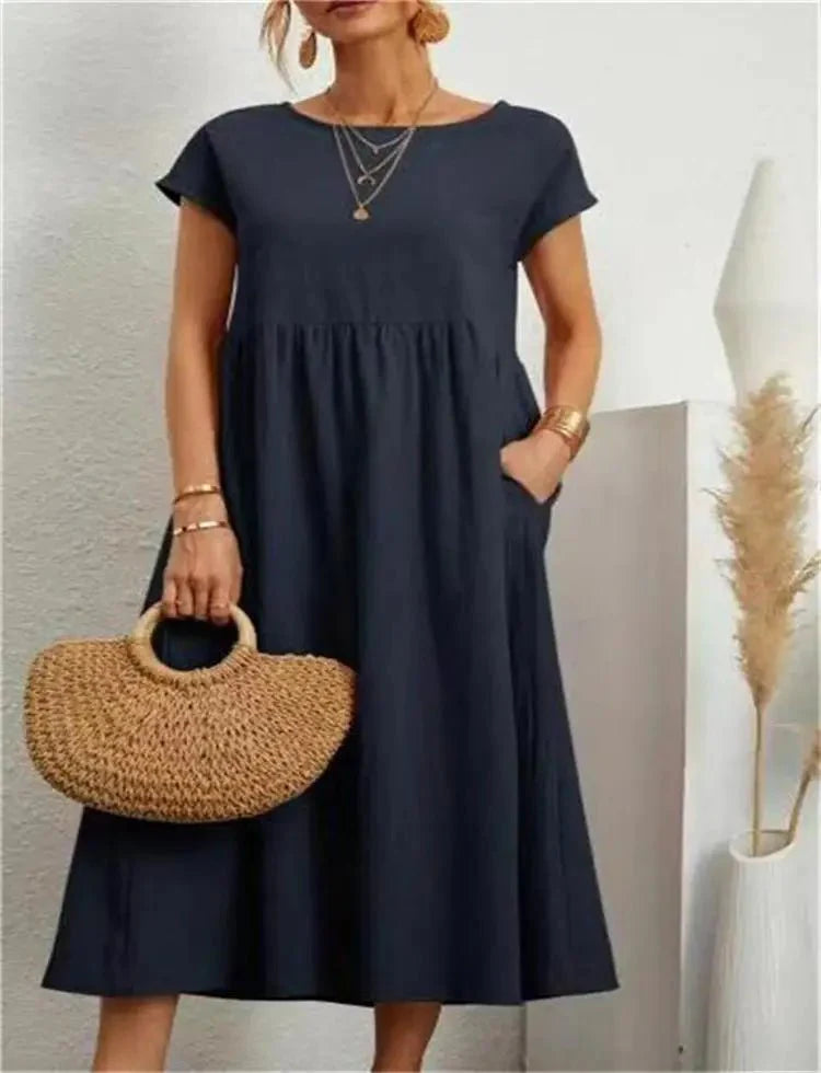 Vestido Feminino de Manga Curta Calíope - Loja Luniva