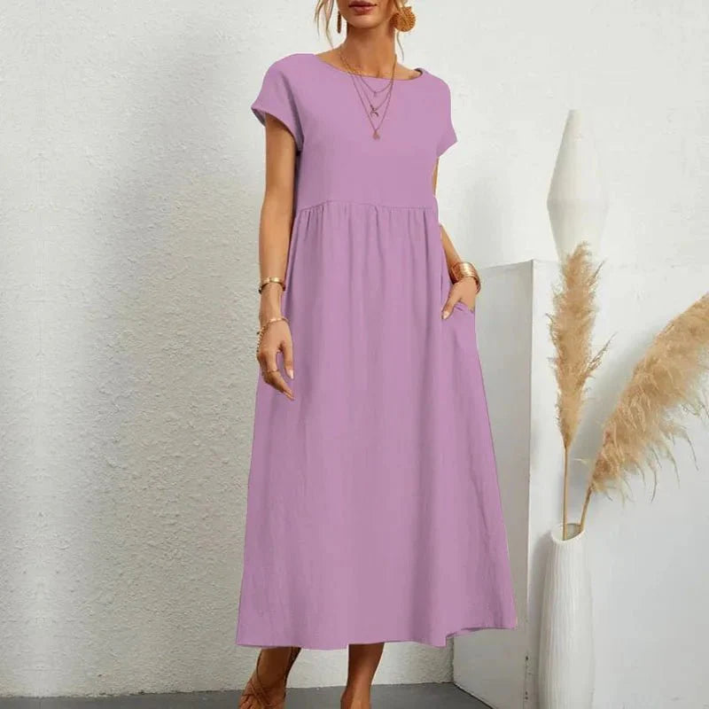 Vestido Feminino de Manga Curta Calíope - Loja Luniva