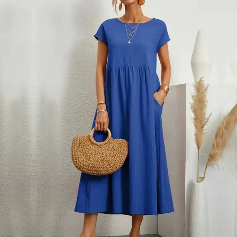 Vestido Feminino de Manga Curta Calíope - Loja Luniva