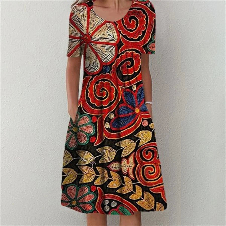 Vestido Feminino Estampado Elvira - Loja Luniva