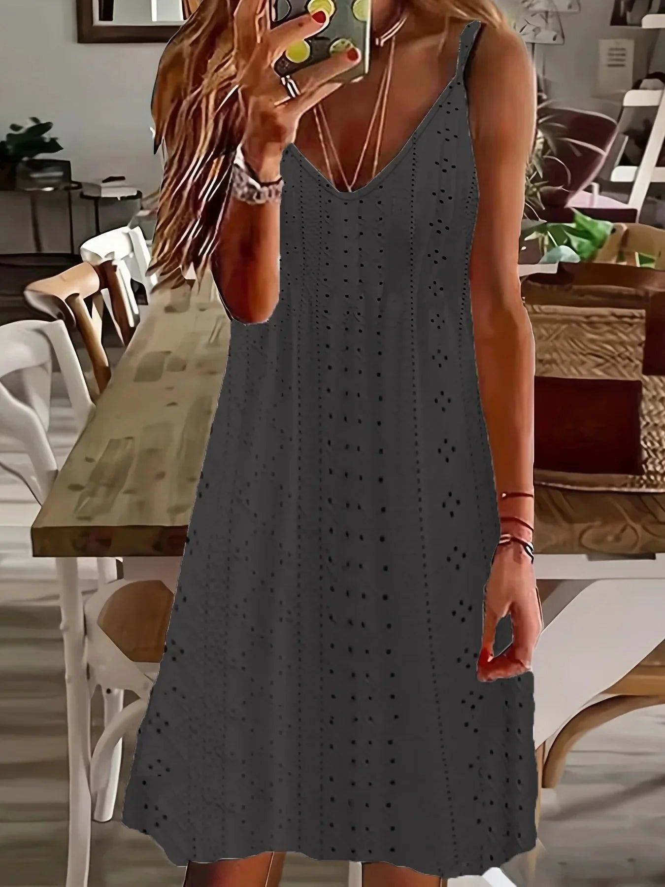 Vestido Feminino Gola V Dione - Loja Luniva