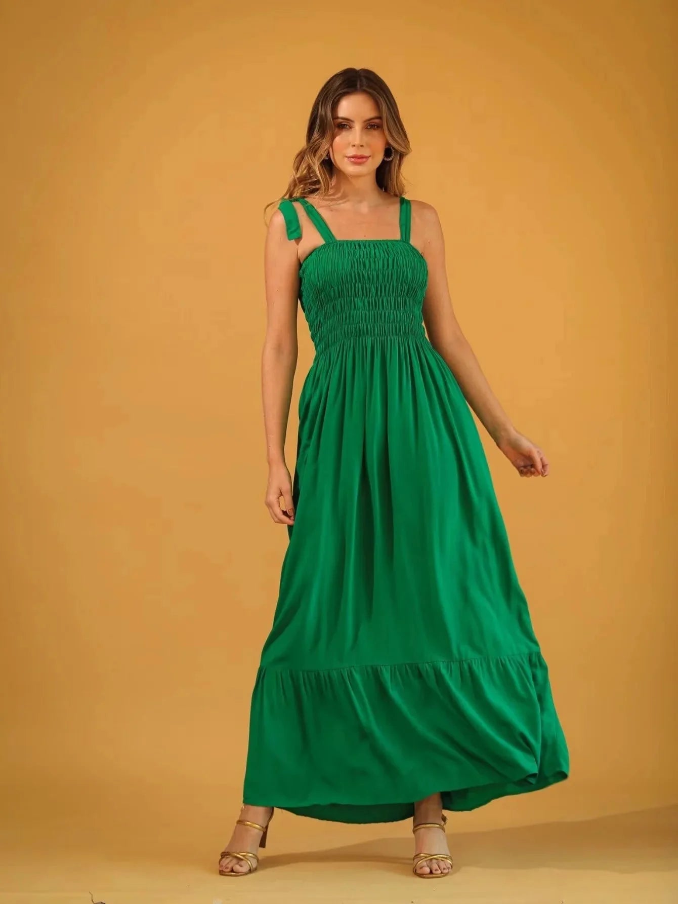 Vestido Feminino Longo em Lastex Com Alça - Loja Luniva
