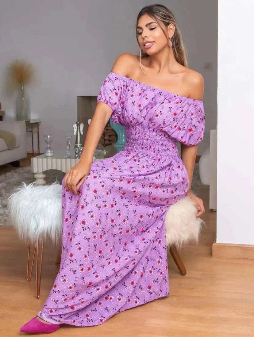 Vestido Feminino Longo Estampado Lilian - Loja Luniva
