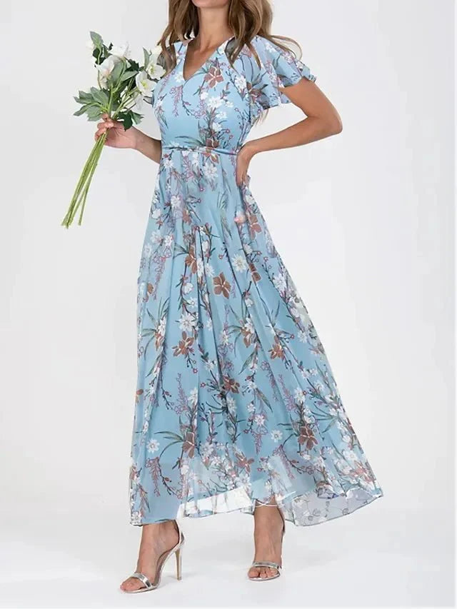 Vestido Feminino Longo Floral Elisabete - Loja Luniva