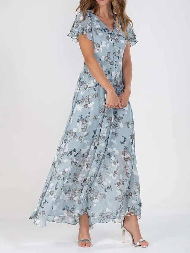 Vestido Feminino Longo Floral Elisabete - Loja Luniva