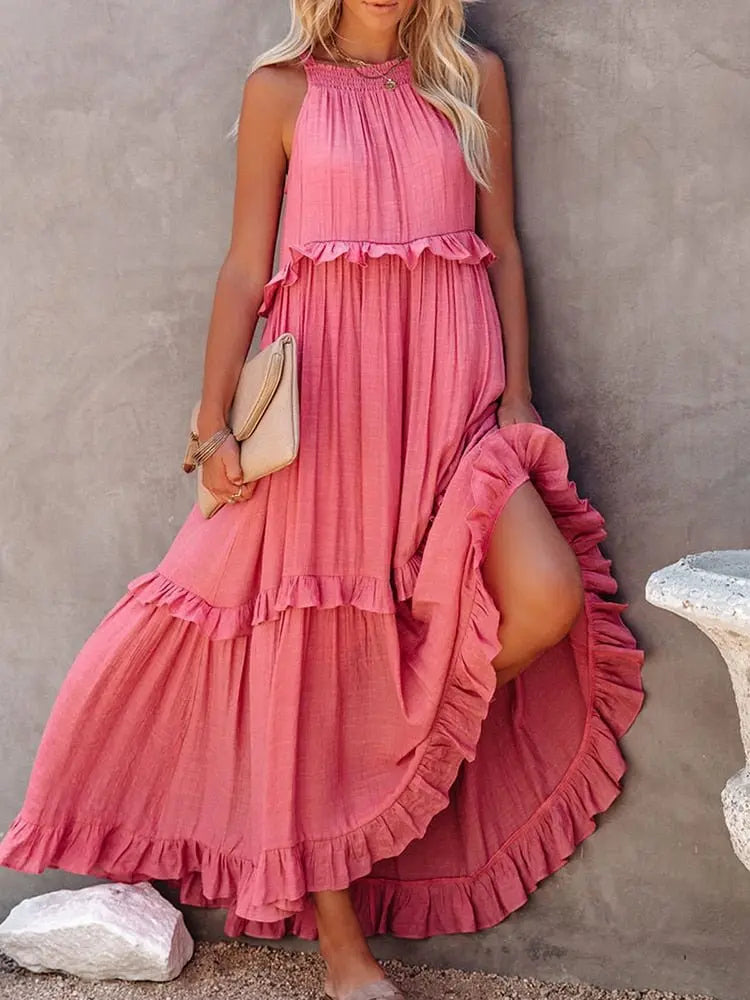Vestido Longo Babado - Loja Luniva