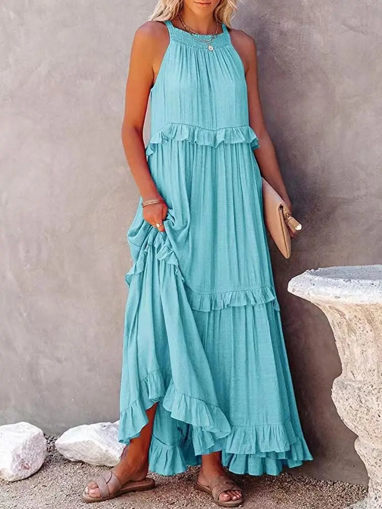 Vestido Longo Babado - Loja Luniva