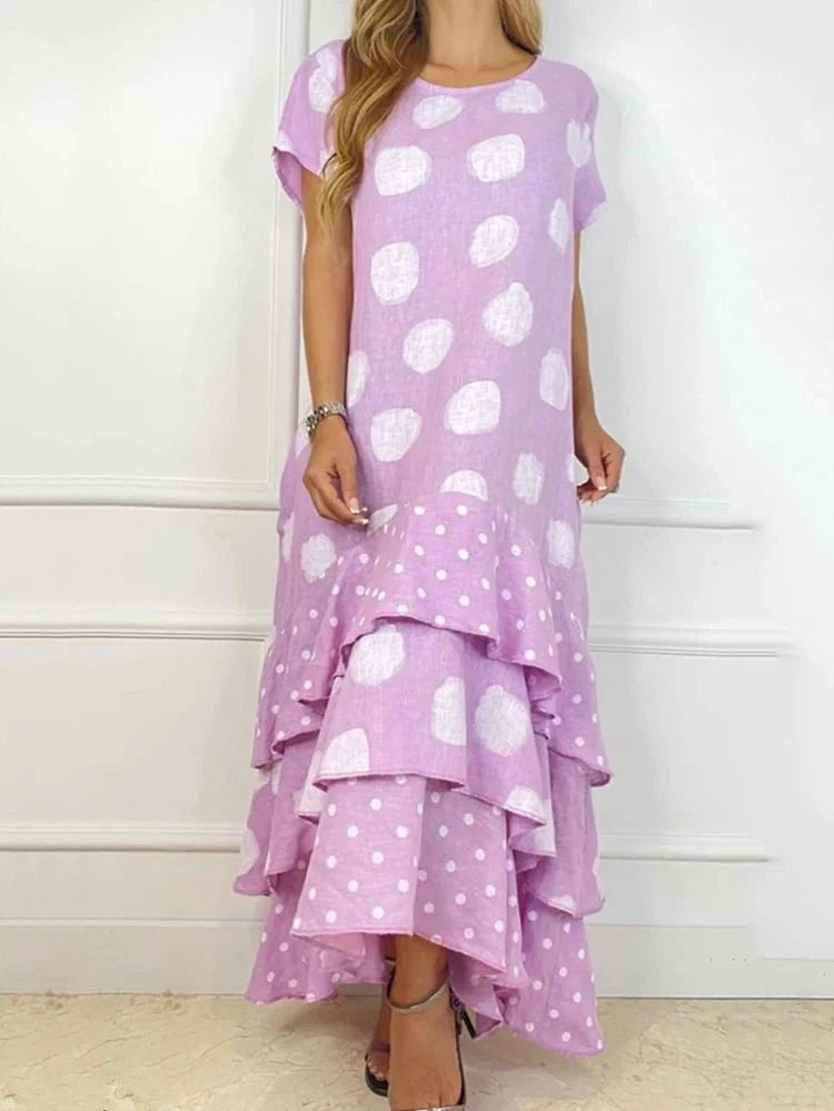 Vestido Longo com Babado em Cascata Nícia - Loja Luniva