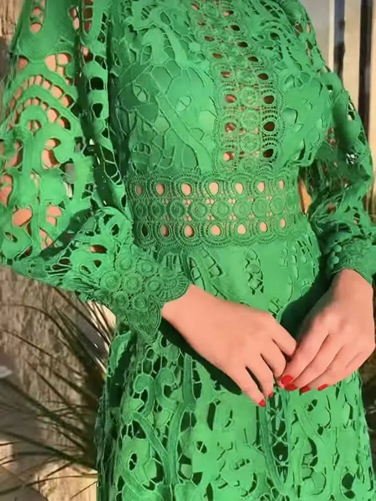 Vestido Longo De Renda - Florenz - Loja Luniva