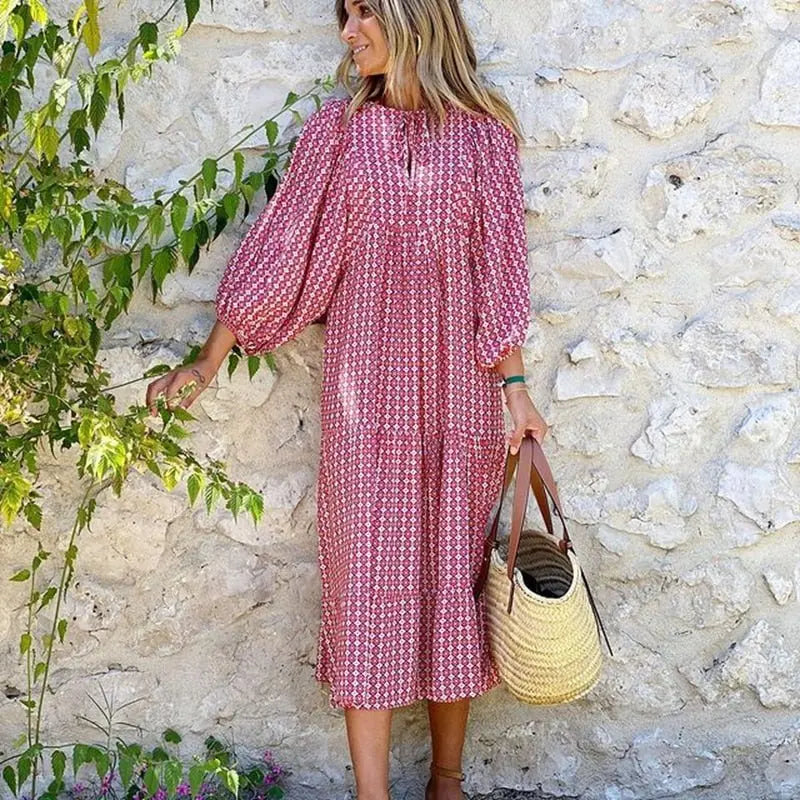 Vestido Longo Estampado Elida - Loja Luniva