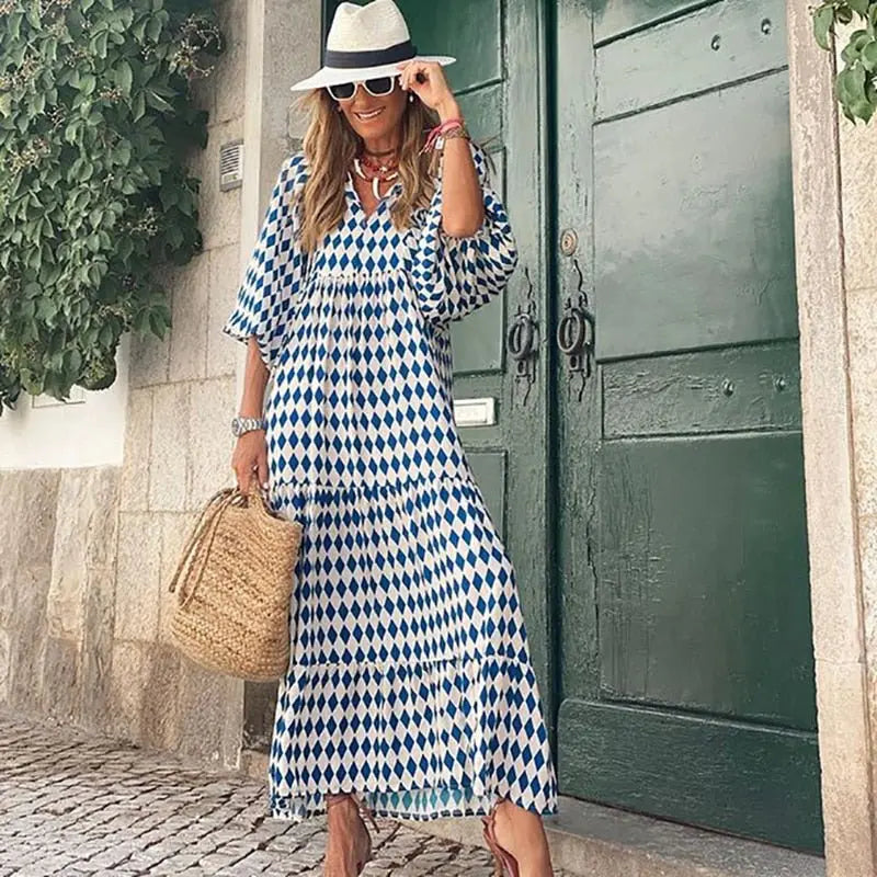 Vestido Longo Estampado Elida - Loja Luniva