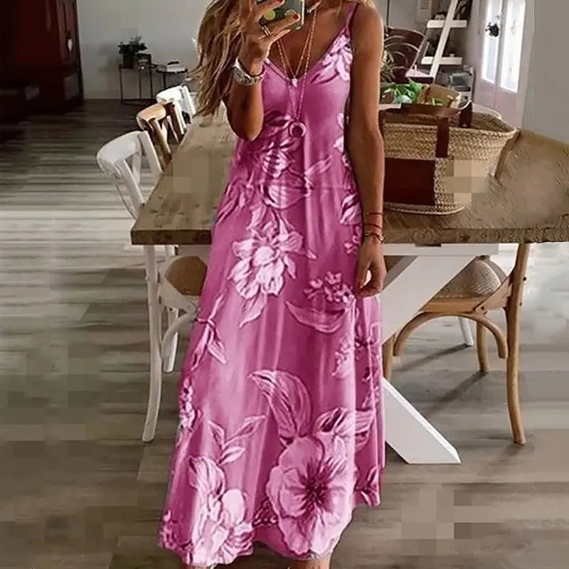 Vestido Longo Estampado Olivie - Loja Luniva