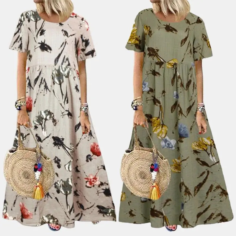 Vestido Longo Vintage - Loja Luniva