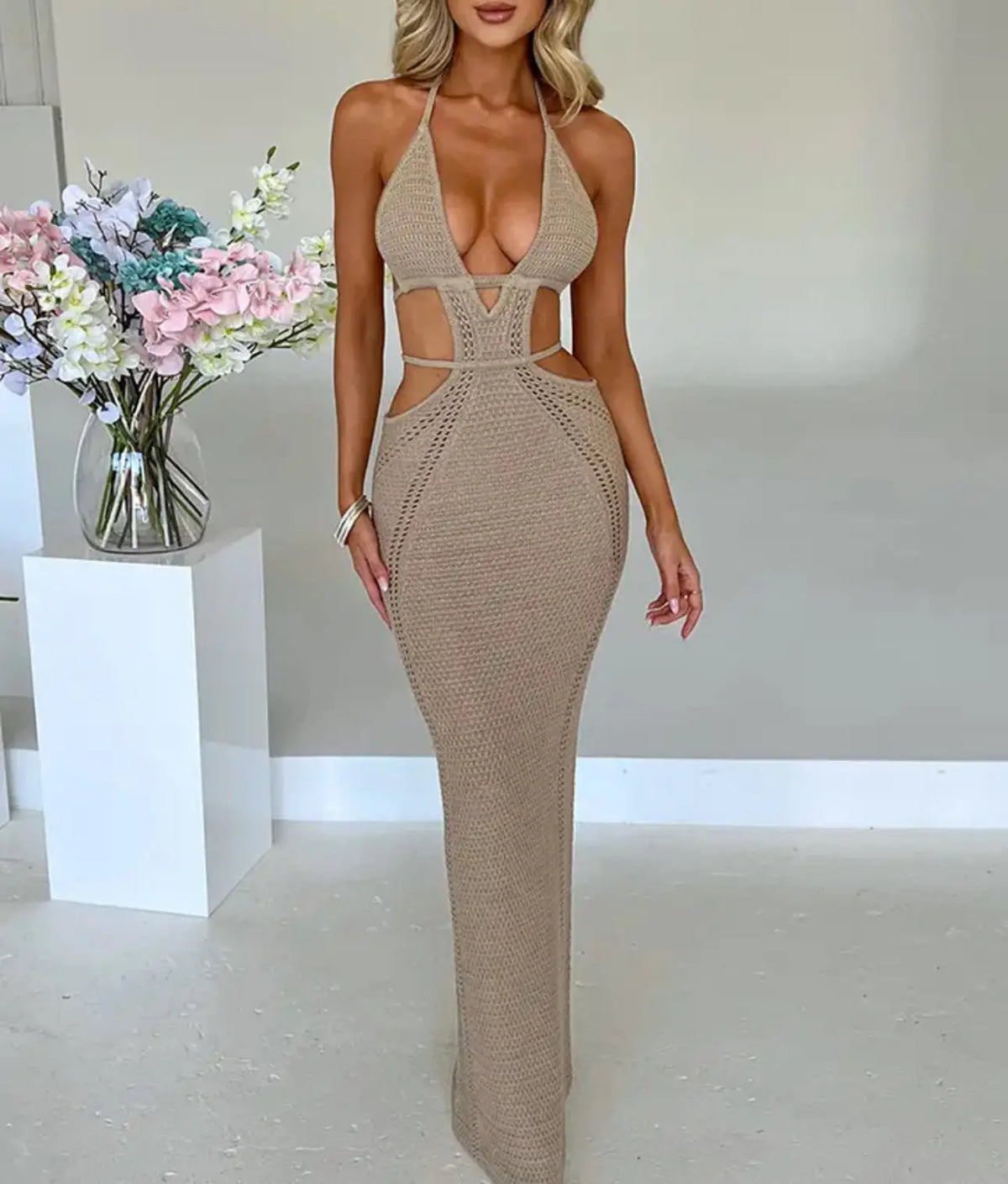 Vestido Longo Croche Natyl - Loja Luniva