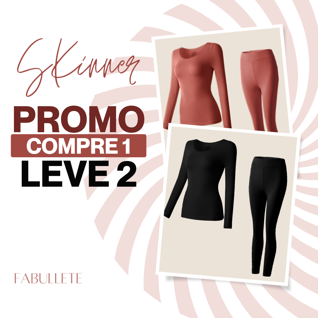 Conjunto de Roupa Térmica Feminina Sem Costuras Skinner - Compre 1 Leve 2 - Loja Luniva